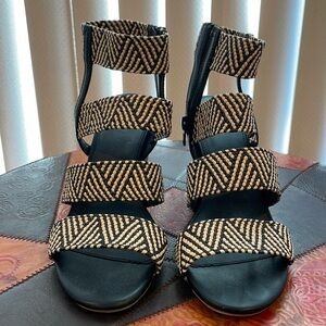 White and black Sandals